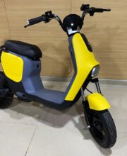 moto bicicleta electrica fisher amarilla 1